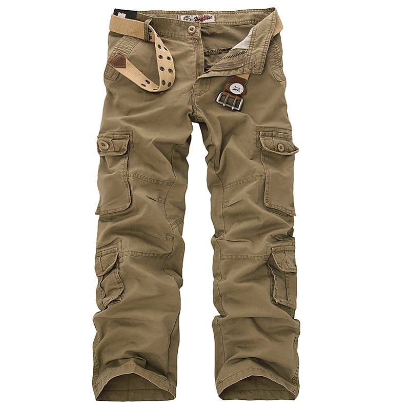 Survival Gears Depot Khaki / 28 Cargo Pants Men Multi Pockets