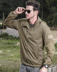 Thumbnail for Wiio Khaki / S Summer Waterproof Quick Dry Tactical Skin Jacket