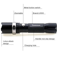 Thumbnail for 5100 Lumens XM-L T6 Zoomable LED Tactical Flashlight5