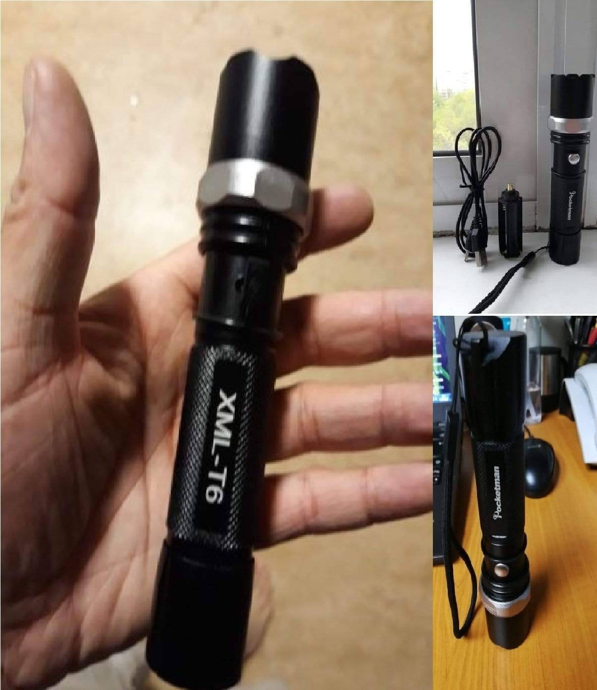 5100 Lumens XM-L T6 Zoomable LED Tactical Flashlight3