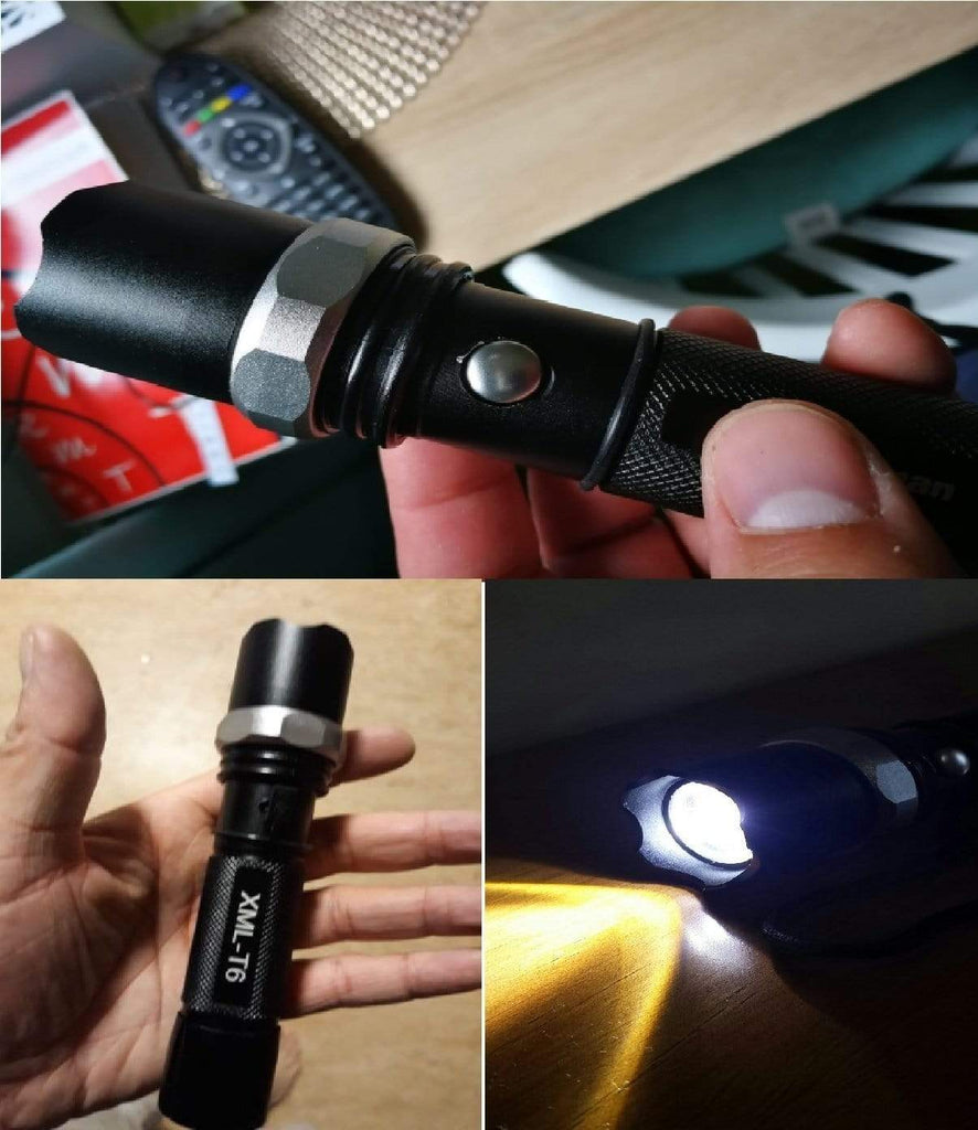 Survival Gears Depot LED Flashlights Premium package / Buy 1@ 50% Off 5100 Lumens  XM-L T6 Zoomable LED Tactical Flashlight