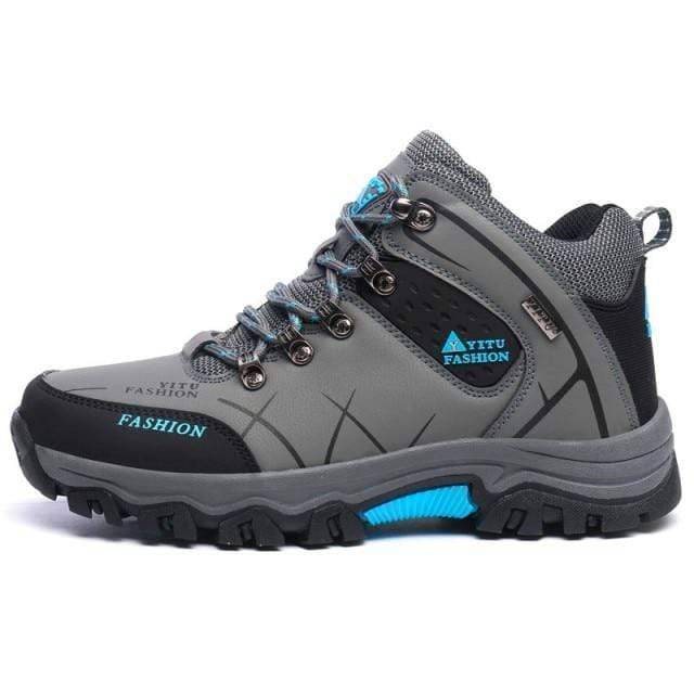 High top large hiking shoes among assorted outdoor, survival, camping, cycling, mountaineering, and hunting gears0