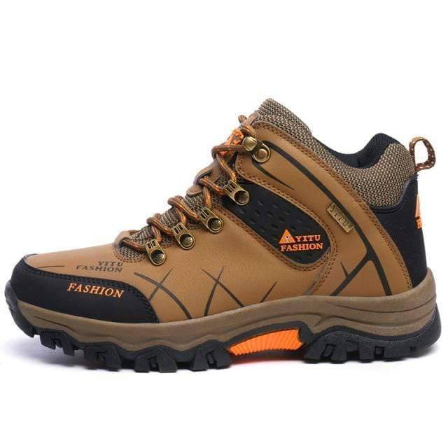 High top large hiking shoes among assorted outdoor, survival, camping, cycling, mountaineering, and hunting gears2