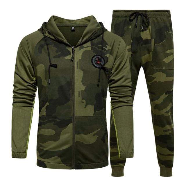 Survival Gears Depot Men's Sets Green / XS Camouflage Patchwork Jogger Suit Set