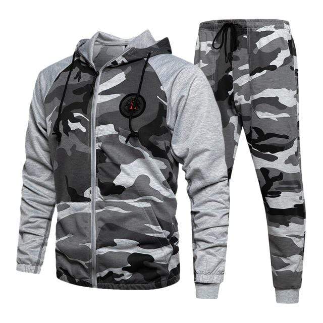 Survival Gears Depot Men's Sets Grey / XS Camouflage Patchwork Jogger Suit Set
