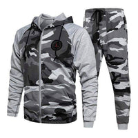 Thumbnail for Survival Gears Depot Men's Sets Grey / XS Camouflage Patchwork Jogger Suit Set