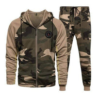 Thumbnail for Survival Gears Depot Men's Sets Khaki / XS Camouflage Patchwork Jogger Suit Set
