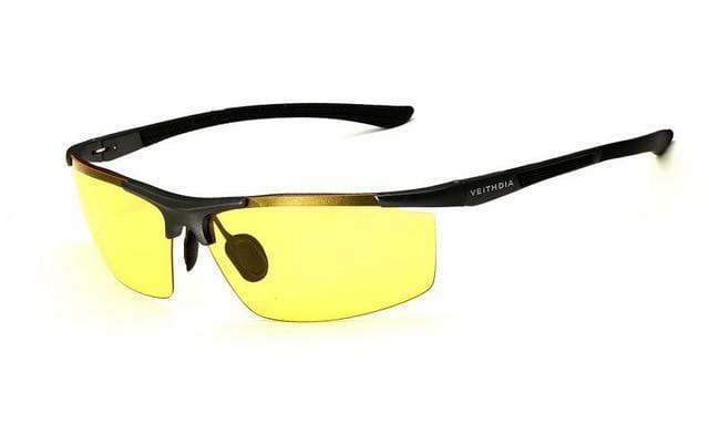 Survival Gears Depot Men's Sunglasses Yellow Night Vision Aluminum Magnesium Polarized Coating Sunglasses