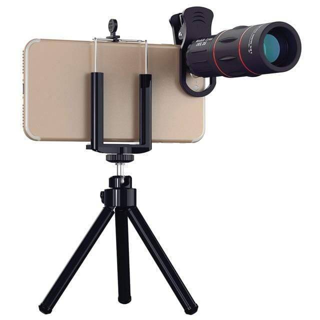Survival Gears Depot Mobile Phone Lens 18x telescope with tripod 18X Telescope Zoom Lens Monocular With Tripod
