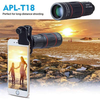Thumbnail for Survival Gears Depot Mobile Phone Lens 18X Telescope Zoom Lens Monocular With Tripod