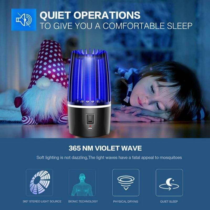 2 in 1 USB rechargeable LED mosquito killer lamp4