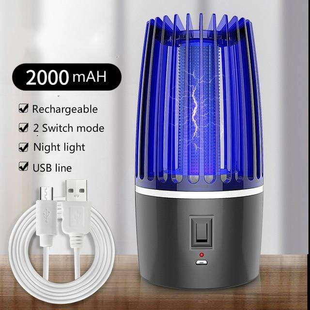 Survival Gears Depot Mosquito Killer Lamps Rechargeable 2000mAh 2 in 1 USB Rechargeable LED Mosquito Killer Lamp