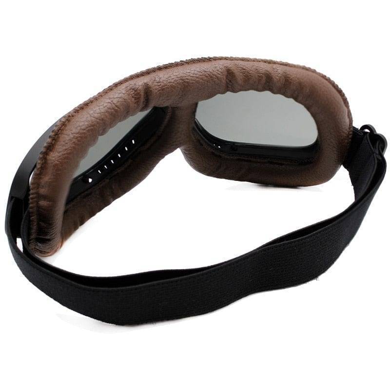Classic Leather Pilot Goggles for Bikers0