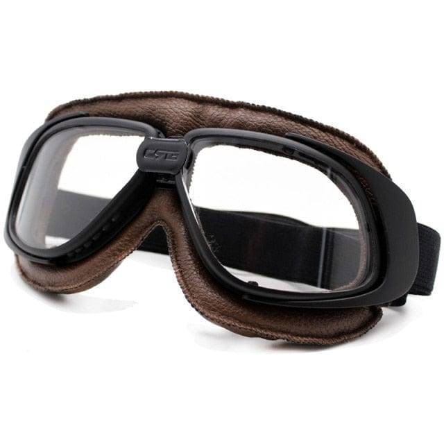 Classic Leather Pilot Goggles for Bikers5