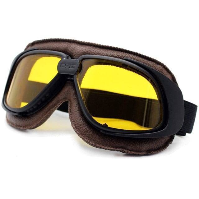 Classic Leather Pilot Goggles for Bikers3