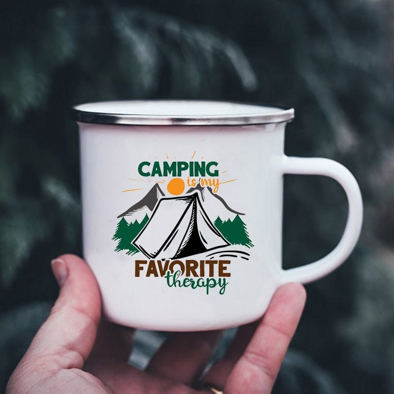 K222 Store Mugs Enamel Camping Coffee Cups | Enamel Camping Mugs | Outdoor Coffee Cup | Mug Handle Handle - Mugs