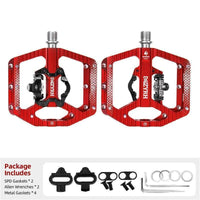 Thumbnail for Survival Gears Depot MZ-156 Red SPD MTB Road Bike Pedals