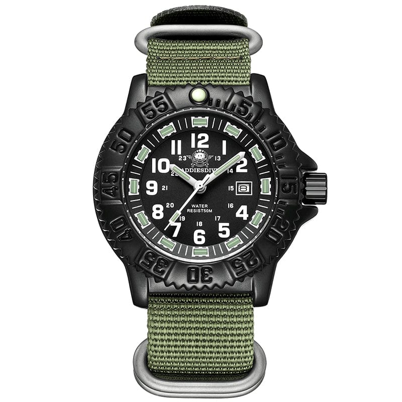 Survival Gears Depot NATO Green Military NATO Nylon Wrist Watch