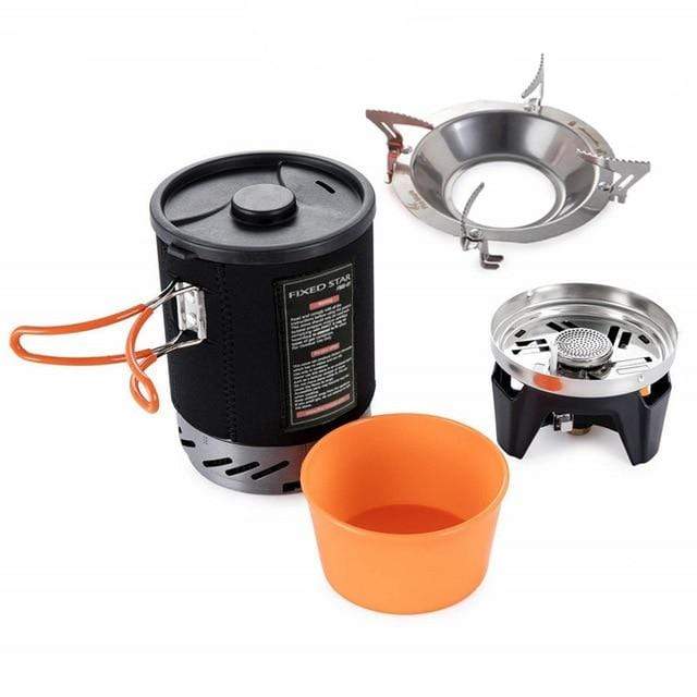 Survival Gears Depot Outdoor Stoves With Pot Stand Portable Outdoor  Camping Stoves  With Stove Heat Exchanger Pot Bowl System