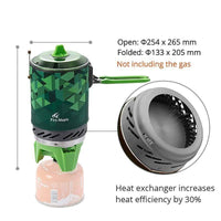 Thumbnail for Survival Gears Depot Outdoor Stoves X2 Outdoor Gas Stove Burner /Portable Cooking System With Heat Exchanger Pot