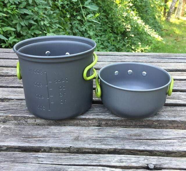 Survival Gears Depot Outdoor Tablewares Only jacketed kettle Outdoor Camping Cookware Super Set