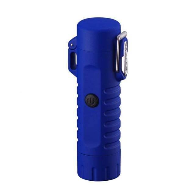 Survival Gears Depot Outdoor Tools Blue Portable LED Flashlight Lighter