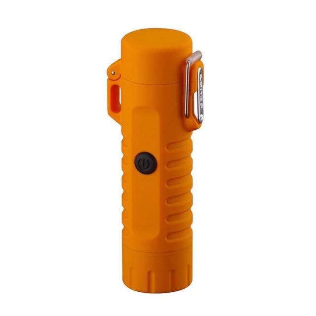 Survival Gears Depot Outdoor Tools Orange Portable LED Flashlight Lighter