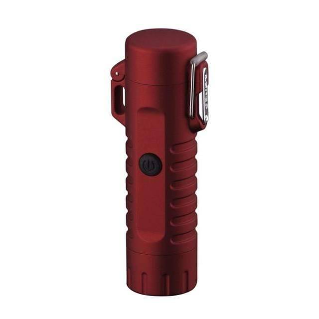 Survival Gears Depot Outdoor Tools Red Portable LED Flashlight Lighter