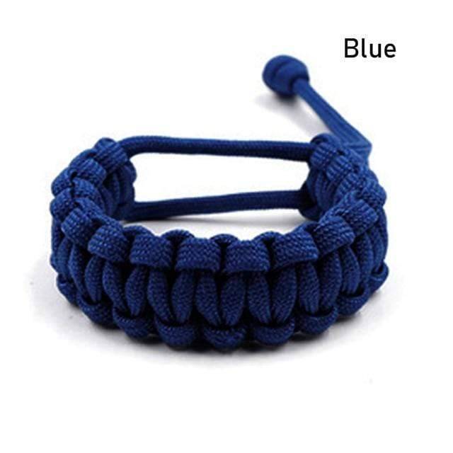 Survival Gears Depot Paracord Blue Adjustable Survival Bracelet