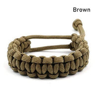 Thumbnail for Survival Gears Depot Paracord Brown Adjustable Survival Bracelet