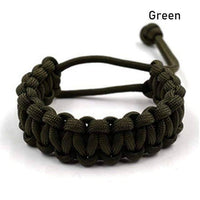 Thumbnail for Survival Gears Depot Paracord Green Adjustable Survival Bracelet