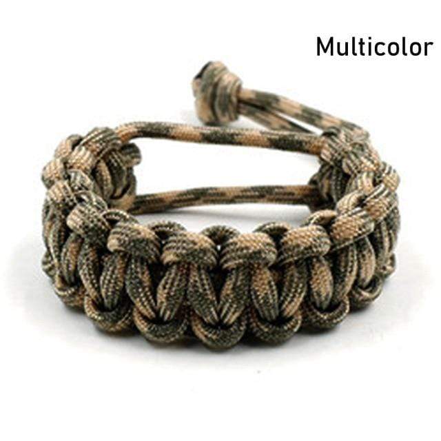 Survival Gears Depot Paracord Multicolor Adjustable Survival Bracelet