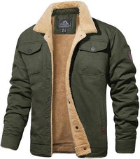 Thumbnail for Survival Gears Depot Parkas Army Green / S Sherpa Trucker Military Parka Coat