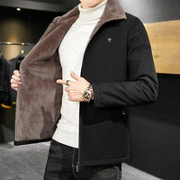 Thumbnail for Survival Gears Depot Parkas black / S Winter Fur Collar Cotton Padded Windbreaker