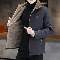 Thumbnail for Survival Gears Depot Parkas Dark Grey / S Winter Fur Collar Cotton Padded Windbreaker