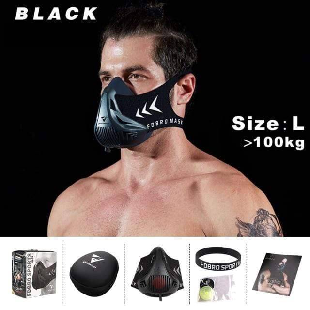 Survival Gears Depot Particle Respirators Black L Cardio Endurance Mask