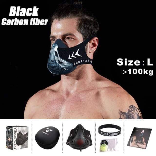 Survival Gears Depot Particle Respirators Carbon Fiber L Cardio Endurance Mask