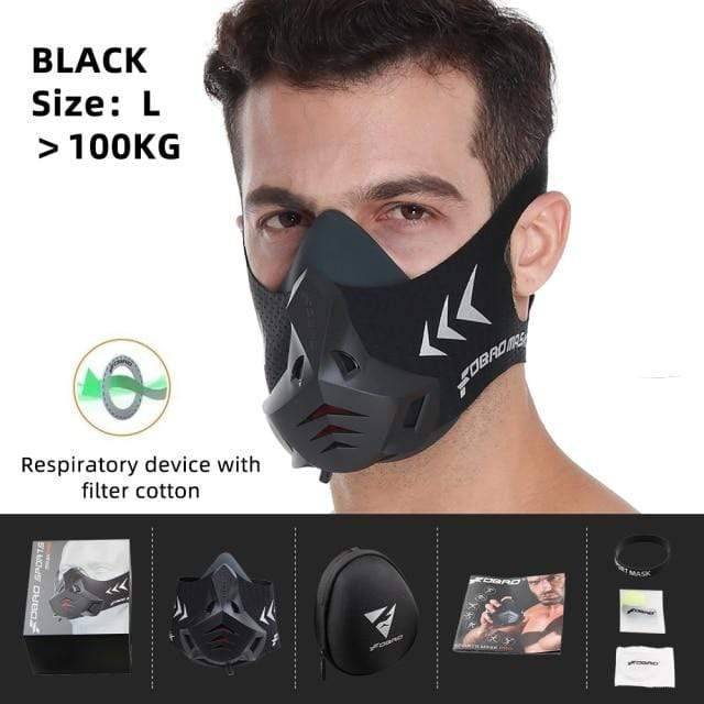 Survival Gears Depot Particle Respirators CN / Filter Black L Cardio Endurance Mask