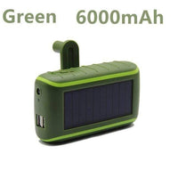 Thumbnail for YXF CO.,LTD Store Power Bank 6000mAh Green Multifunctional Hand Crank Solar Power Bank