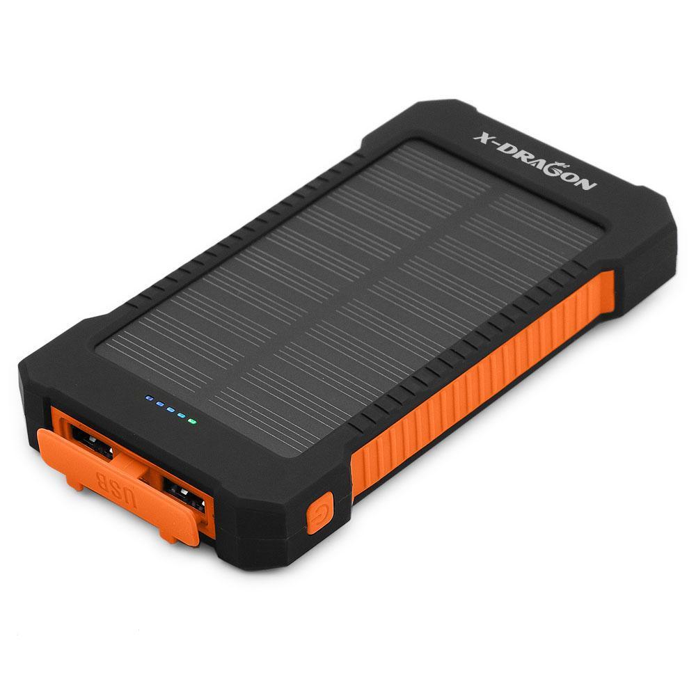Survival Gears Depot Power Bank Orange Waterproof Portable Solar Powered Phone /Battery Charger On The Go ! (20000mAh)