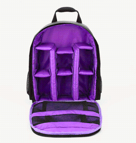Wiio Purple Waterproof Outdoor Photography Backpack