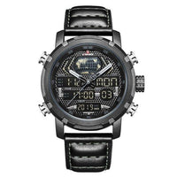 Thumbnail for Survival Gears Depot Quartz Watches black gray Luxury Sports Leather Watch