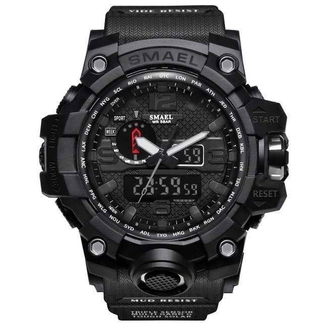 Survival Gears Depot Quartz Watches Black Military Dual Display Analog Digital Watch