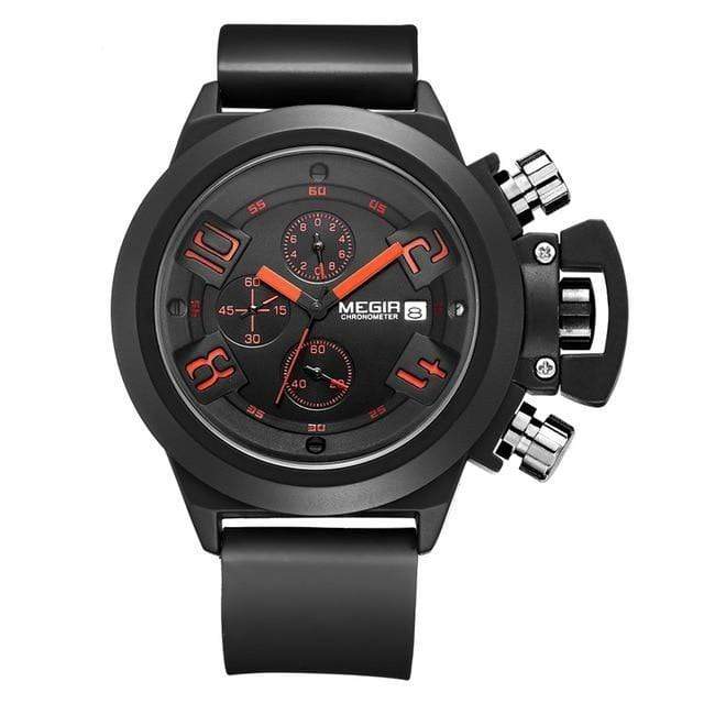 Survival Gears Depot Quartz Watches Black Military Sports Big Dial Watch