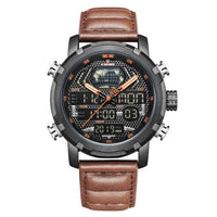 Thumbnail for Survival Gears Depot Quartz Watches black Orange Luxury Sports Leather Watch