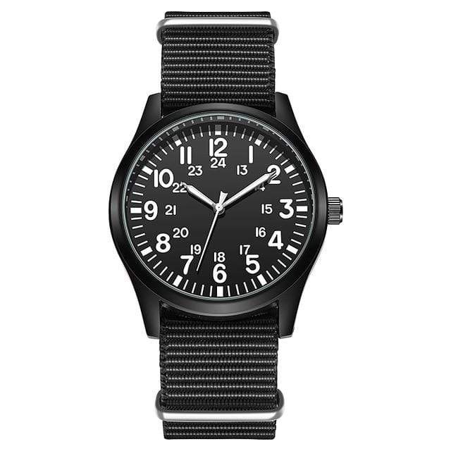Survival Gears Depot Quartz Watches Black Outdoor Nylon Strap Sport Watch