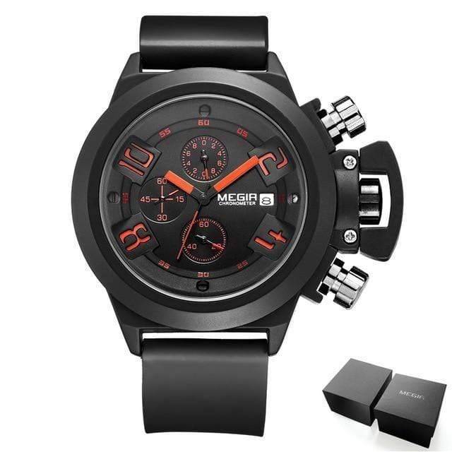 Survival Gears Depot Quartz Watches Black w/ Box Military Sports Big Dial Watch