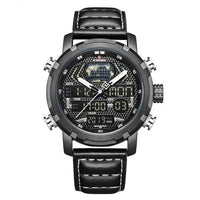 Thumbnail for Survival Gears Depot Quartz Watches black white Luxury Sports Leather Watch