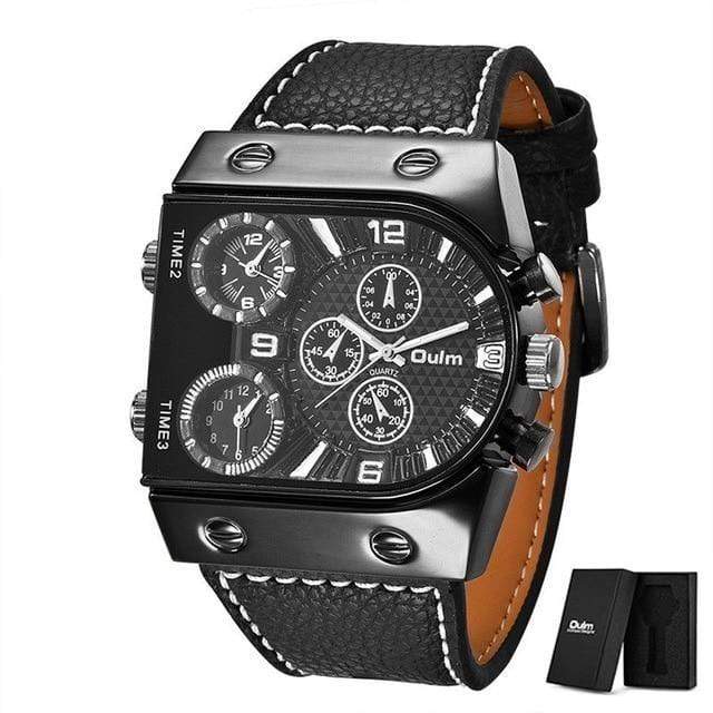 Survival Gears Depot Quartz Watches Black (with box) Multi-Time Zone Military Watch
