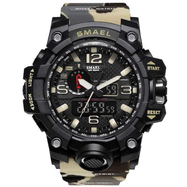 Survival Gears Depot Quartz Watches Camouflage Military Dual Display Analog Digital Watch